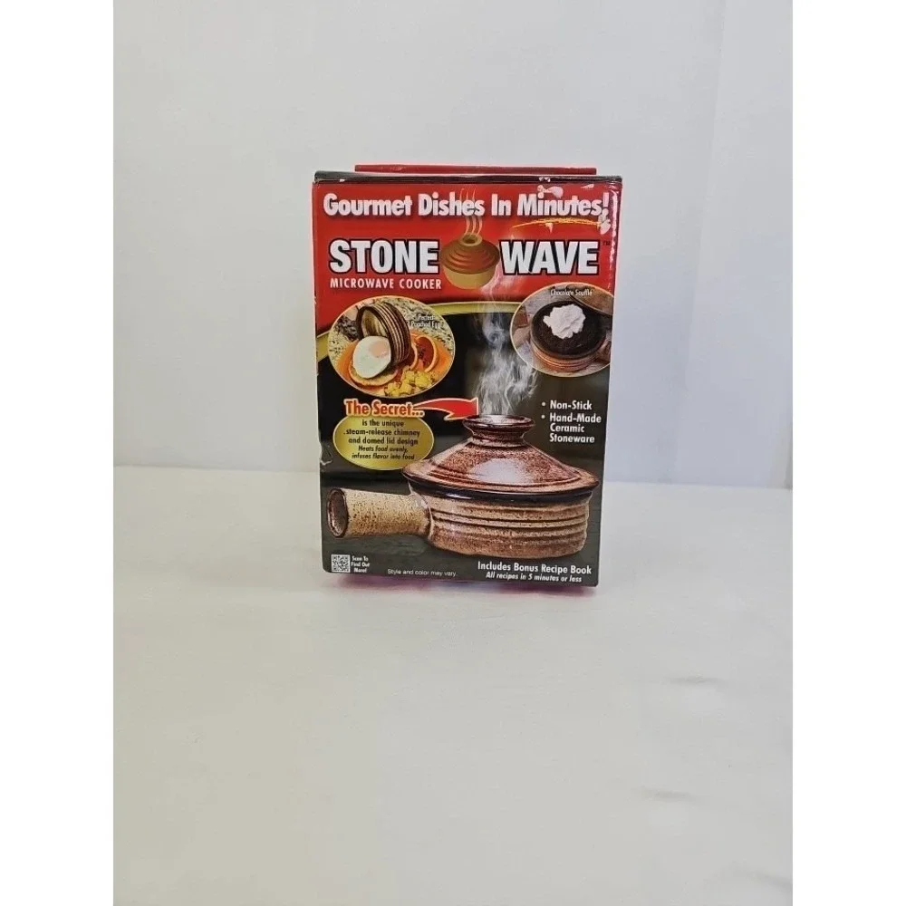 Stone‎ Wave Microwave Cooker Non-Stick Ceramic Stoneware Bake  NEW IN BOX